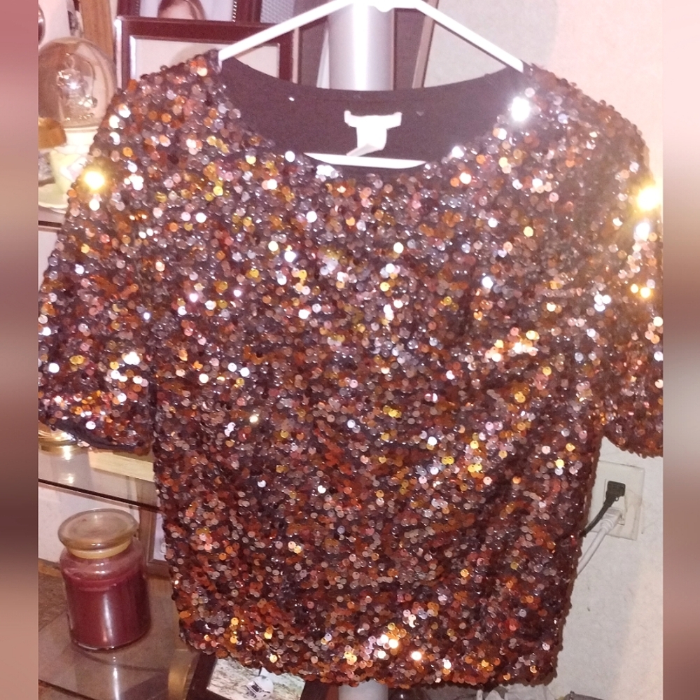 H&M sequin shirt